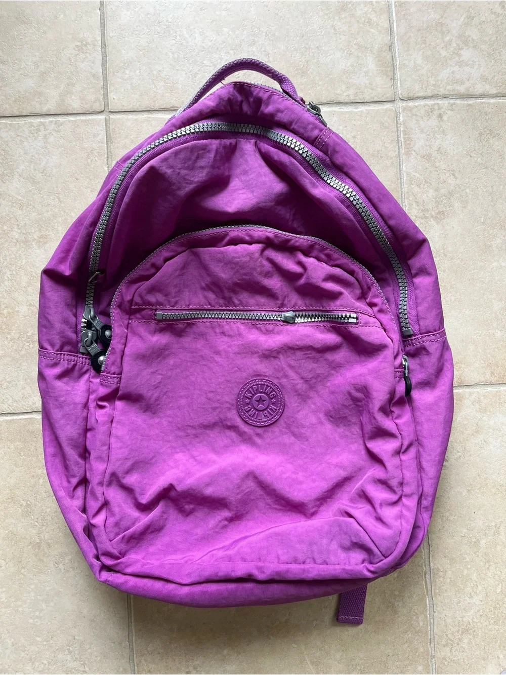 Kipling Magenta Purple Backpack
